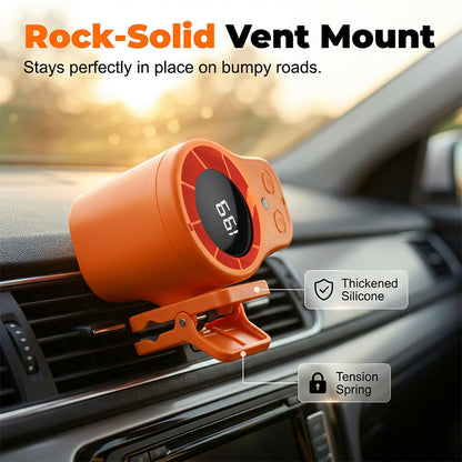 🚗 50% RABATT NU!❄️ Handsfree-fläkt med LED-skärm – Kraftfull Kylning & Stabil Fästning – Bärbar Essential 🔋