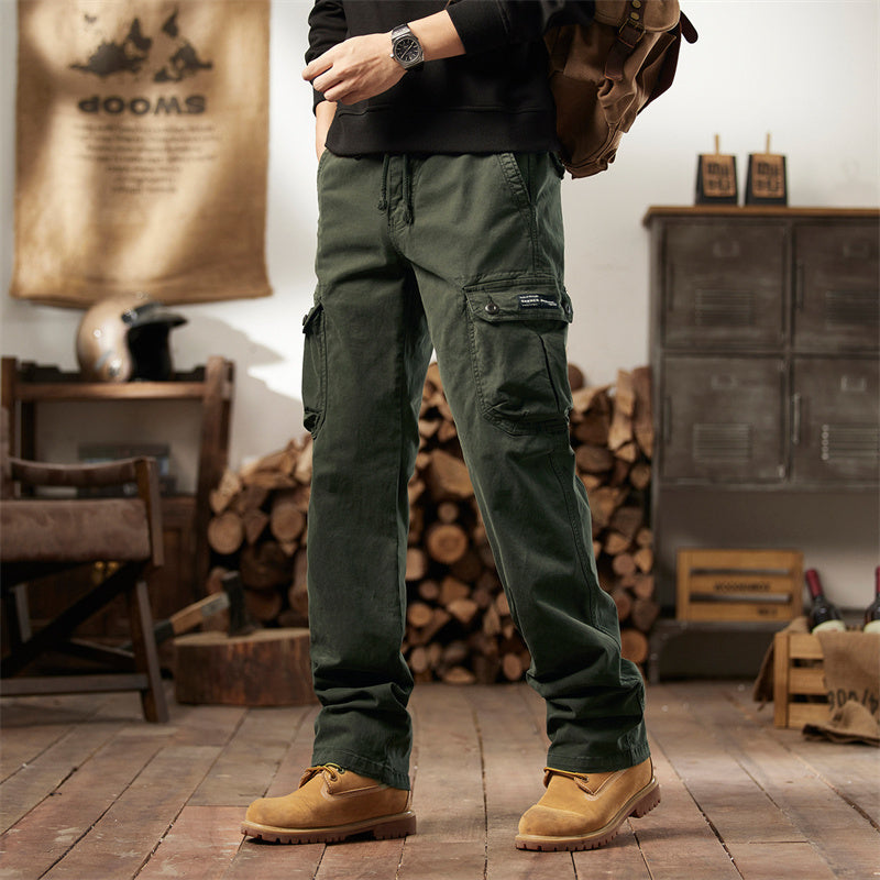 👖 50% RABATT NU! 🛠️ Herr Bomull Cargo Taktiska Byxor – Multificka, Förstärkt Konstruktion & Justerbar Midja 🔧