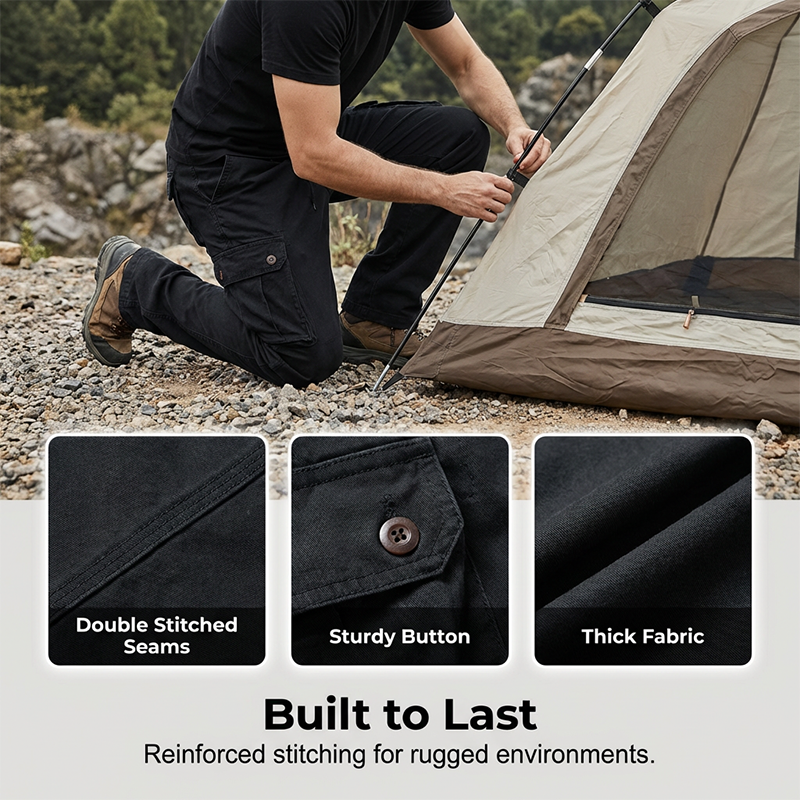 👖 50% RABATT NU! 🛠️ Herr Bomull Cargo Taktiska Byxor – Multificka, Förstärkt Konstruktion & Justerbar Midja 🔧