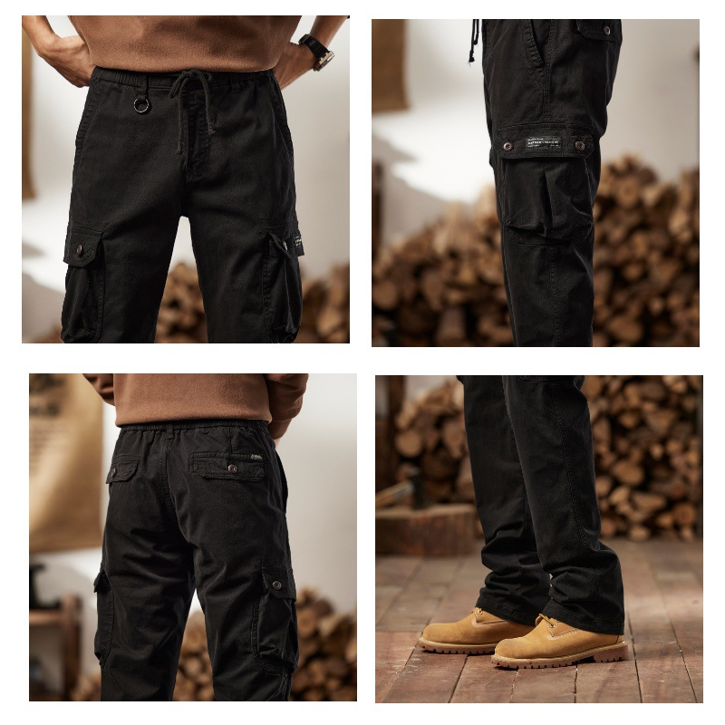👖 50% RABATT NU! 🛠️ Herr Bomull Cargo Taktiska Byxor – Multificka, Förstärkt Konstruktion & Justerbar Midja 🔧