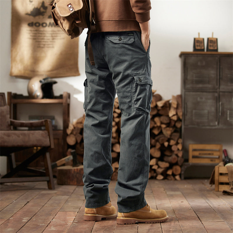 👖 50% RABATT NU! 🛠️ Herr Bomull Cargo Taktiska Byxor – Multificka, Förstärkt Konstruktion & Justerbar Midja 🔧