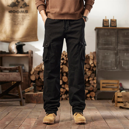 👖 50% RABATT NU! 🛠️ Herr Bomull Cargo Taktiska Byxor – Multificka, Förstärkt Konstruktion & Justerbar Midja 🔧