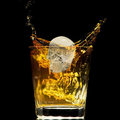 💀  🧊 DIY Silikonform Dödskalle Isbitar – Livsmedelsgodkänd, Långsamt Smältande & Perfekt För Whiskey, Cocktails & Halloweenfester 🎃