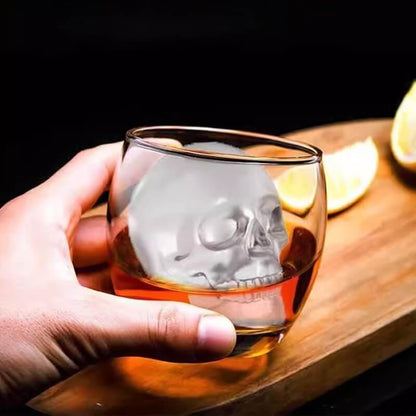 💀  🧊 DIY Silikonform Dödskalle Isbitar – Livsmedelsgodkänd, Långsamt Smältande & Perfekt För Whiskey, Cocktails & Halloweenfester 🎃