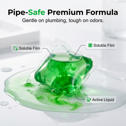 🚰✨ Bioenzym-kapslar för avlopp – hjälper till att minska dålig lukt och hålla avloppet fräschare 🧼