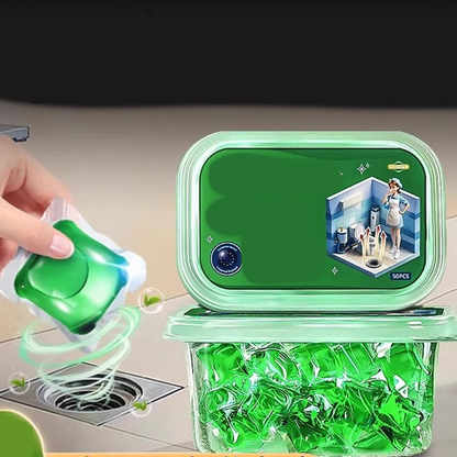 🚰✨ Bioenzym-kapslar för avlopp – hjälper till att minska dålig lukt och hålla avloppet fräschare 🧼