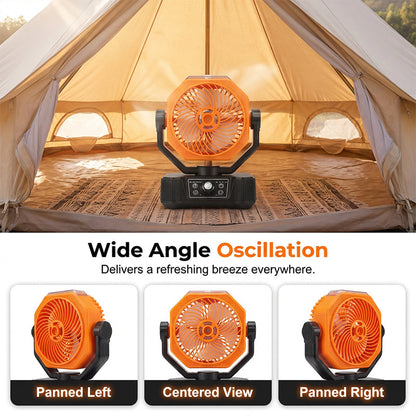 🥳REA 2026🥳💞Över 50 000 sålda!🌞⛺ 50 % RABATT! Bärbar solcellsdriven fläkt med dimfunktion – sval dimma + bred svängning + fjärrkontroll. Solcellsdriven, bekväm camping utan elanslutning. Inga fler kvavt varma sommardagar! 💨🌀