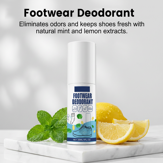 👟 1+1 GRATIS! 🧦 Sko- & Strumpluktborttagningsspray – Eliminerar Lukt, Håller Fötterna Fräscha & Skonsam Mot Materialen 👣