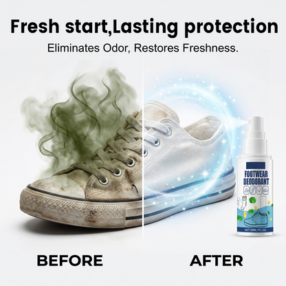 👟 1+1 GRATIS! 🧦 Sko- & Strumpluktborttagningsspray – Eliminerar Lukt, Håller Fötterna Fräscha & Skonsam Mot Materialen 👣