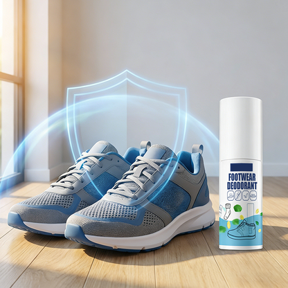 👟 1+1 GRATIS! 🧦 Sko- & Strumpluktborttagningsspray – Eliminerar Lukt, Håller Fötterna Fräscha & Skonsam Mot Materialen 👣