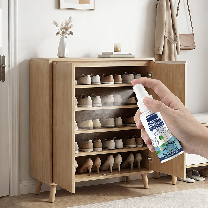 👟 1+1 GRATIS! 🧦 Sko- & Strumpluktborttagningsspray – Eliminerar Lukt, Håller Fötterna Fräscha & Skonsam Mot Materialen 👣