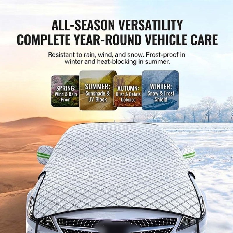 🌦️ 50% RABATT NU! 🚗 Tjock Halvbilskåpa – Solskydd på Sommaren, Snöskydd på Vintern – Slitstarkt & Väderbeständigt – Perfekt för Svenska Klimatet ❄️