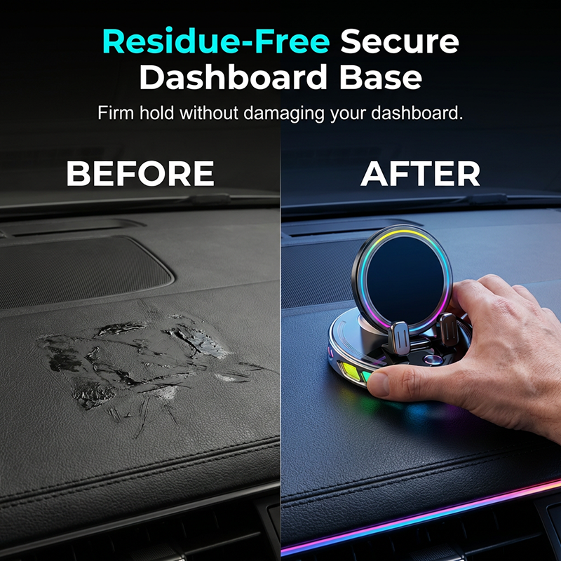📱✨ RGB-bilhållare med automatisk klämning & 15W trådlös laddning – praktisk mobilhållare för bilen 🚗