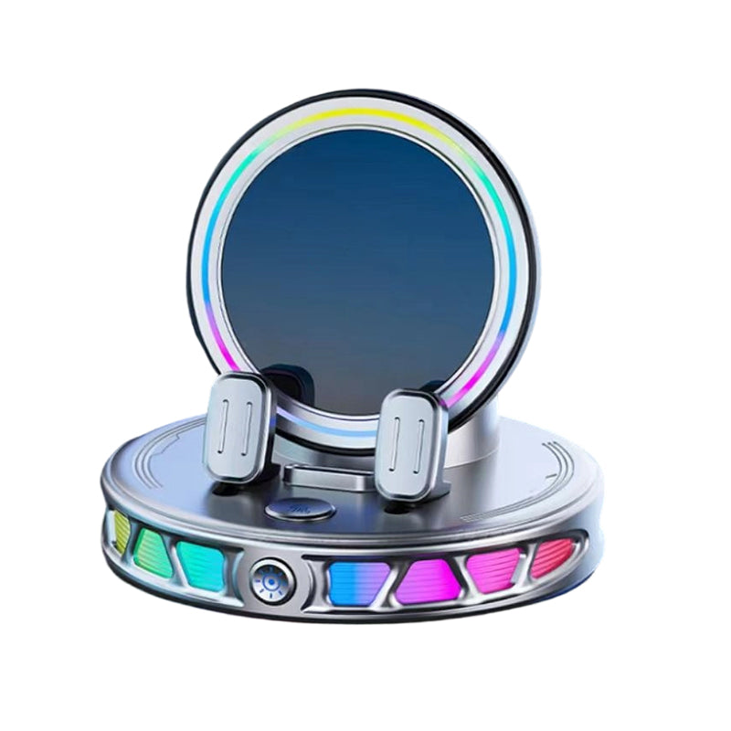 📱✨ RGB-bilhållare med automatisk klämning & 15W trådlös laddning – praktisk mobilhållare för bilen 🚗