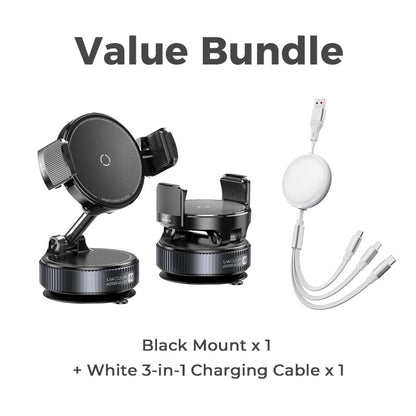 📱🧲 50 % RABATT NU! – Magnetisk bilhållare med vakuumsugkopp, N55 & 1080° rotation 🚗