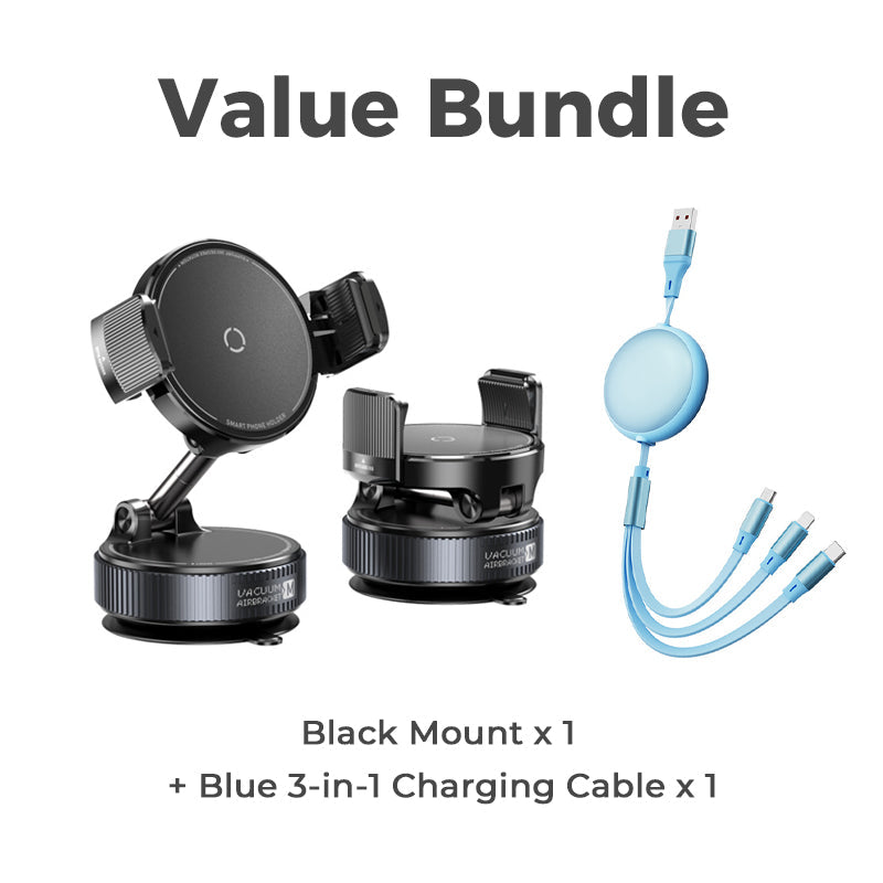 📱🧲 50 % RABATT NU! – Magnetisk bilhållare med vakuumsugkopp, N55 & 1080° rotation 🚗