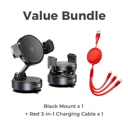 📱🧲 50 % RABATT NU! – Magnetisk bilhållare med vakuumsugkopp, N55 & 1080° rotation 🚗