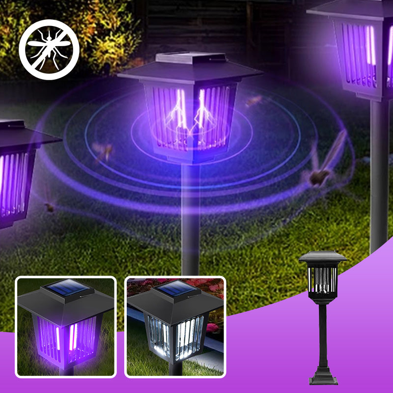 🌿 50% RABATT NU!⚡ Solar Myggdödare Utomhus – Dubbel Ljus & Auto On/Off – Miljövänlig Myggfångare 🦟