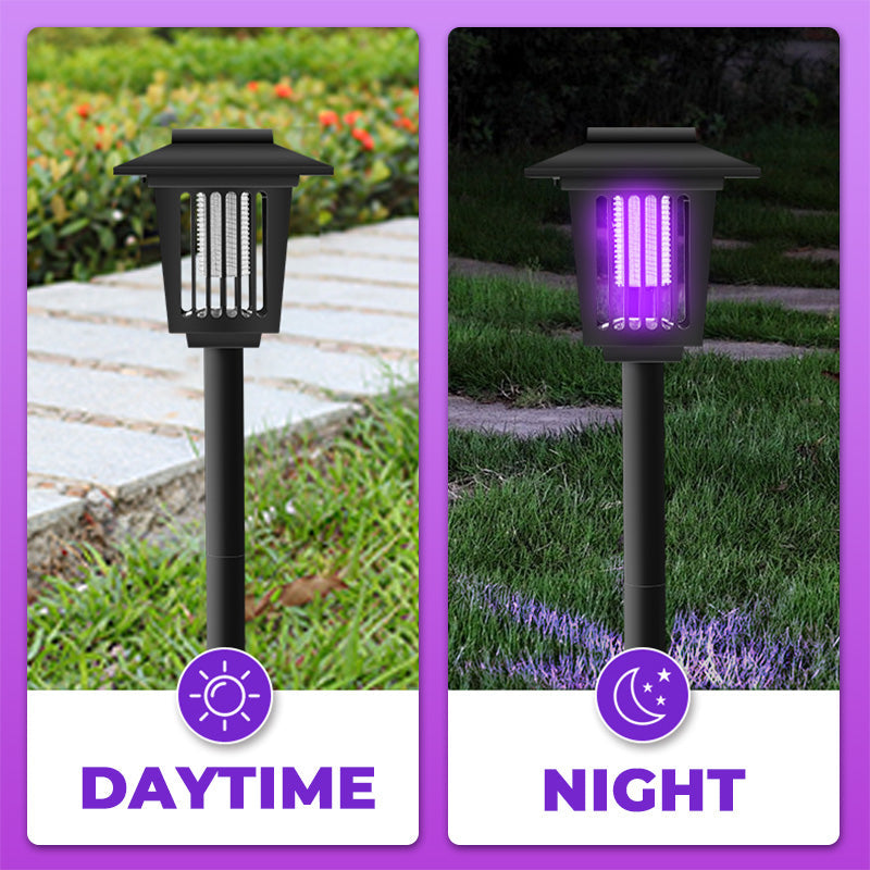 🌿 50% RABATT NU!⚡ Solar Myggdödare Utomhus – Dubbel Ljus & Auto On/Off – Miljövänlig Myggfångare 🦟