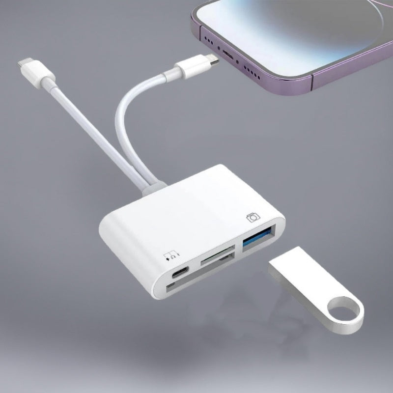 3-i-1 USB-C minneskortläsare