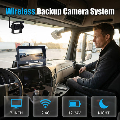 🚀 Modern bilteknik för vardagen 🚗 7-tums HD backkamera trådlös – smidig installation & bättre kontroll ⚡