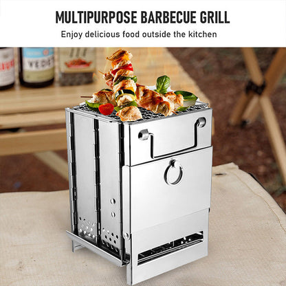 Hopfällbar grill för utomhusgrillning och camping 🔥 Grilla var som helst, när som helst 🍖