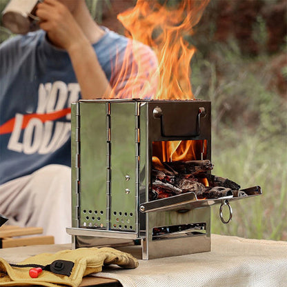 Hopfällbar grill för utomhusgrillning och camping 🔥 Grilla var som helst, när som helst 🍖