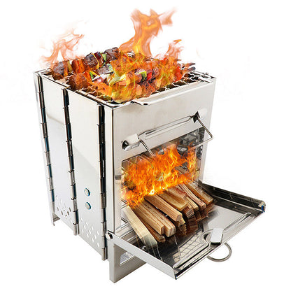 Hopfällbar grill för utomhusgrillning och camping 🔥 Grilla var som helst, när som helst 🍖