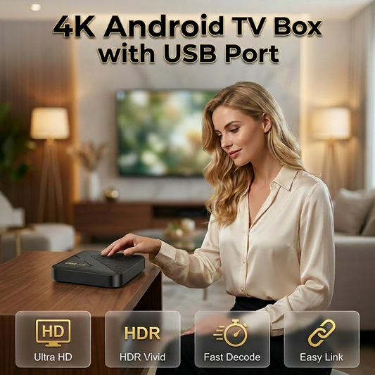 🔥 50% RABATT ＆ Fri frakt🎁 Android TV-box med Bluetooth ✨ Enkel streaming, smidigt ljud & bild i toppklass – perfekt för vardagsrum och filmkvällar 🍿🏡
