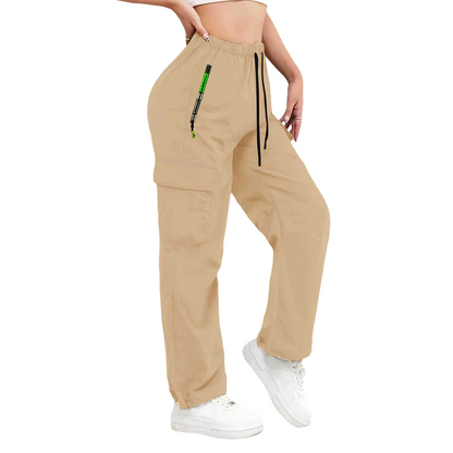 👖 BEGRÄNSAD TID: 50 % RABATT! 💥 Vintage-cargobyxor för dam med fickor – lös passform, andningsbara, justerbar midja ✨
