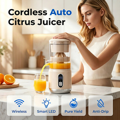 Bärbar, sladdlös elektrisk citruspress