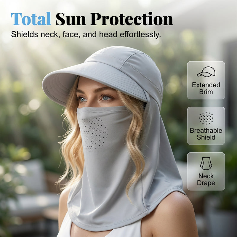 Andningsbar helmask med hål för hästsvans