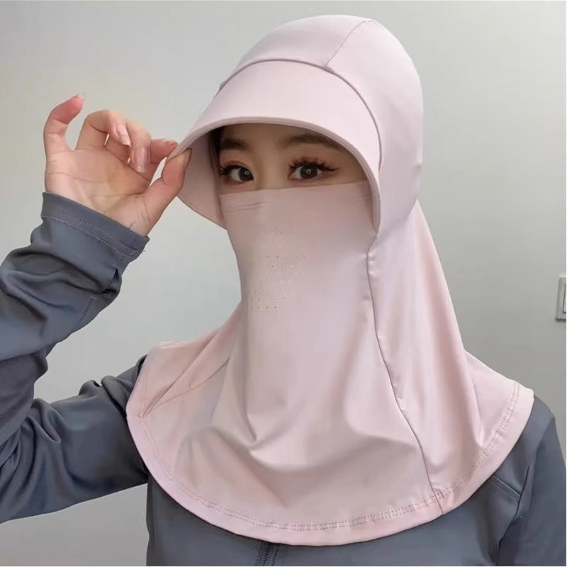 Andningsbar helmask med hål för hästsvans