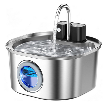 🐱 3,2L Edelstahl-Trinkbrunnen für Katzen & Hunde – kabellos, wiederaufladbar & mit Filter, leise & hygienisch 💧
