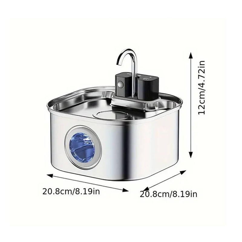 🐱 3,2L Edelstahl-Trinkbrunnen für Katzen & Hunde – kabellos, wiederaufladbar & mit Filter, leise & hygienisch 💧