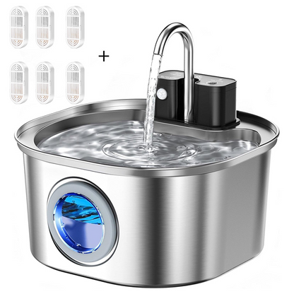 🐱 3,2L Edelstahl-Trinkbrunnen für Katzen & Hunde – kabellos, wiederaufladbar & mit Filter, leise & hygienisch 💧