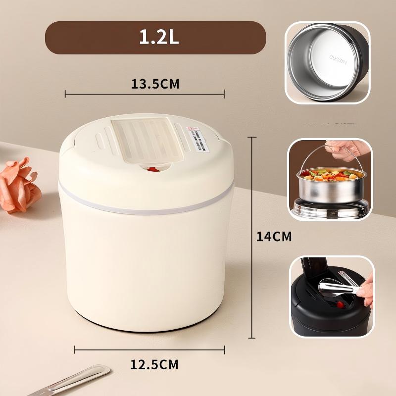 🍱 50% RABATT NU! 🥄 Vakuumisolerad Matburk med Hopfällbar Sked – Håller Maten Varm – Perfekt för Jobb, Skola & Picknick 🌿