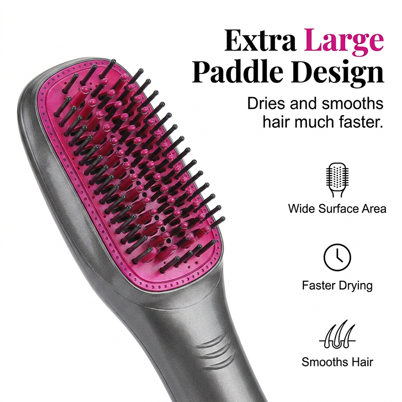 💇‍♀️ 50% RABATT NU! 🔥 Professionell 3-i-1 Varmluftsborste – Torka, Reda Ut & Ge Volym – Perfekt för Salongskvalitet Hemma 💨