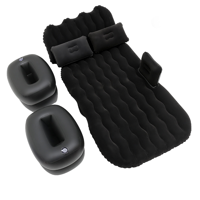 🛏️🚗 Uppblåsbar luftmadrass för bilen – mjuk och stödjande, komplett set med pump och kuddar 🌙✨