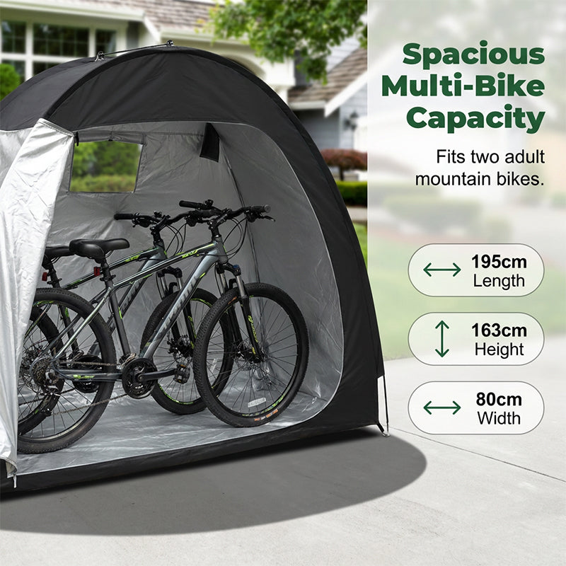 ⏳ Begränsad tid – 50 % RABATT! 🚲 Portabelt Cykelförråd för Utomhusbruk – Skydda Din Cykel Mot Väder & Smuts ⛺