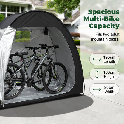 ⏳ Begränsad tid – 50 % RABATT! 🚲 Portabelt Cykelförråd för Utomhusbruk – Skydda Din Cykel Mot Väder & Smuts ⛺