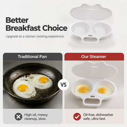 🍳🥚 Smart äggpocherare för mikrovågsugn med lock – perfekta pocherade ägg på bara några minuter ✨