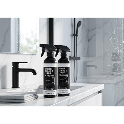 🚿 50% RABATT NU! Kalkborttagningsspray för svarta handfat och kranar – kalklösande, ytvänlig & förebygger avlagringar – perfekt för badrum, kök och duschytor ✨🧽