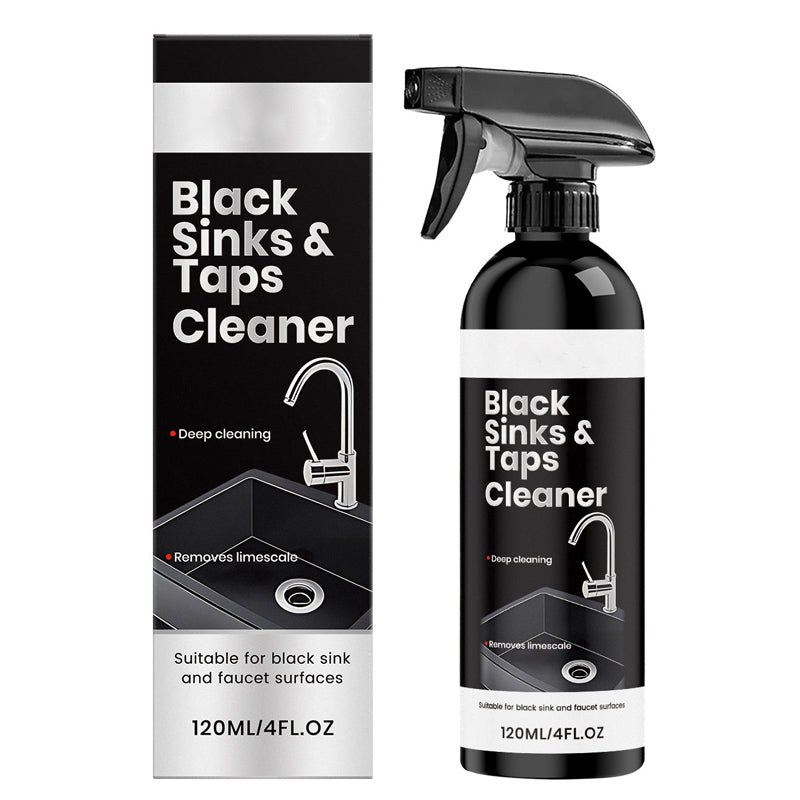 🚿 50% RABATT NU! Kalkborttagningsspray för svarta handfat och kranar – kalklösande, ytvänlig & förebygger avlagringar – perfekt för badrum, kök och duschytor ✨🧽