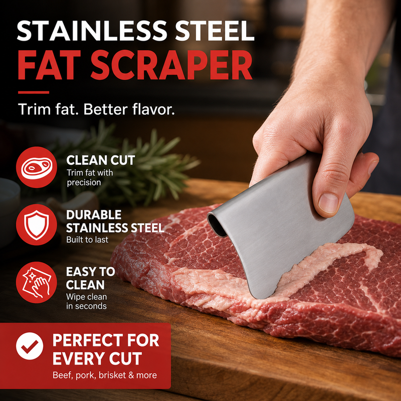 🥩 Skrapa kött enklare med bättre kontroll – ergonomiskt böjd köttskrapa för effektiv förberedelse