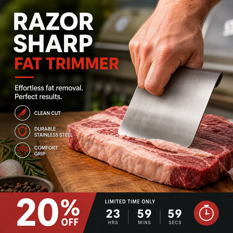 🥩 Skrapa kött enklare med bättre kontroll – ergonomiskt böjd köttskrapa för effektiv förberedelse