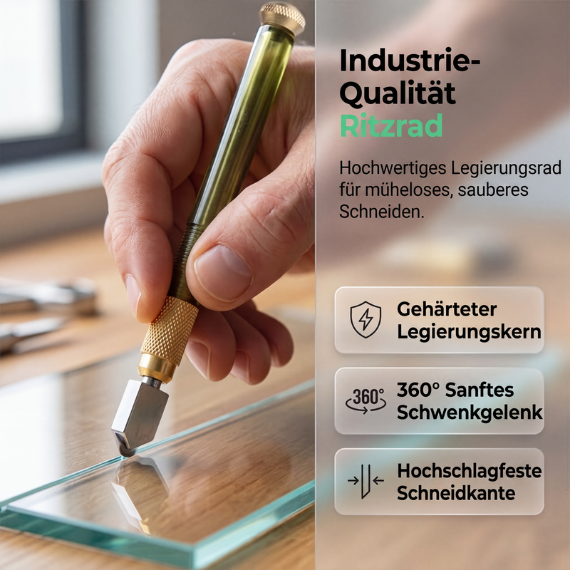 💎🛠️ Professionell glasskärare med skärtrissa – för glas och keramiska plattor ✨