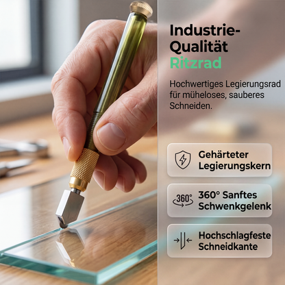 💎🛠️ Professionell glasskärare med skärtrissa – för glas och keramiska plattor ✨