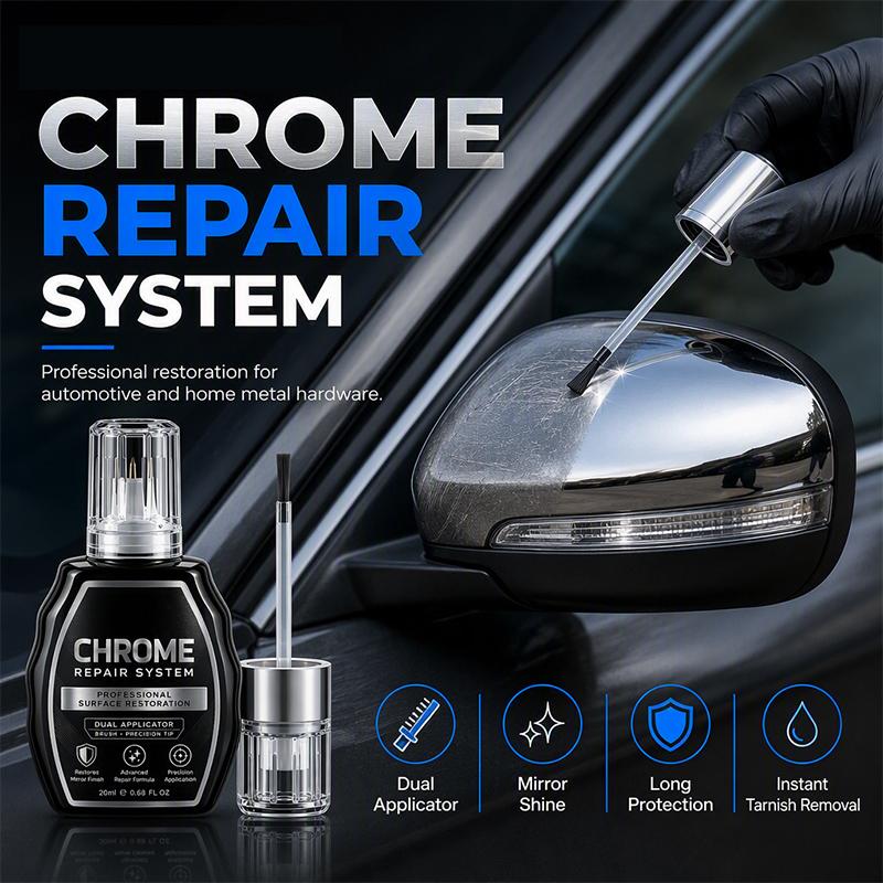 ✨🖊️ 50 % RABATT IDAG! Återställ matt och anlupen krom till strålande glans – enkel DIY-reparation & långvarigt skydd! 🚗🏠