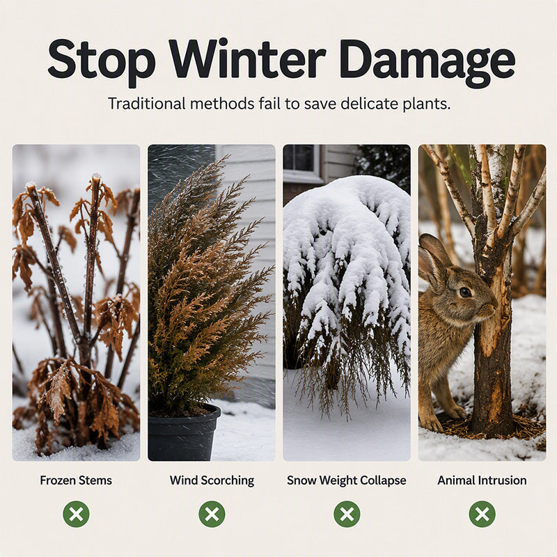 🌱❄️ Slitstarkt frostskyddsöverdrag i fiberduk – skydda växterna när kylan kommer 🌿✨